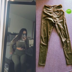 Gymshark Dreamy Khaki Green Leggings